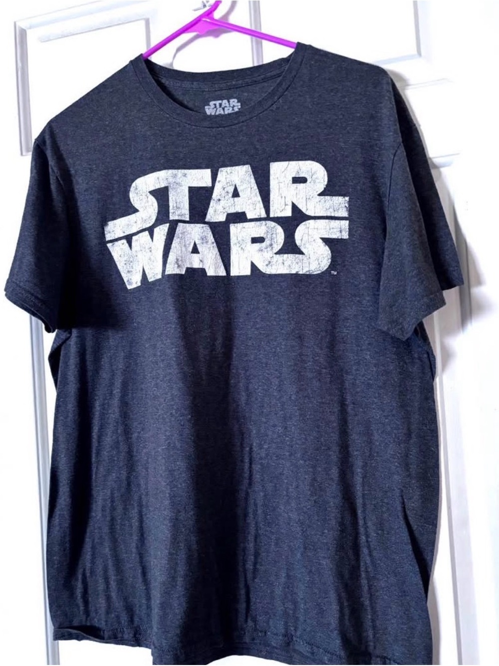 Star Wars Men's Graphic Tee - Charcoal with White Logo